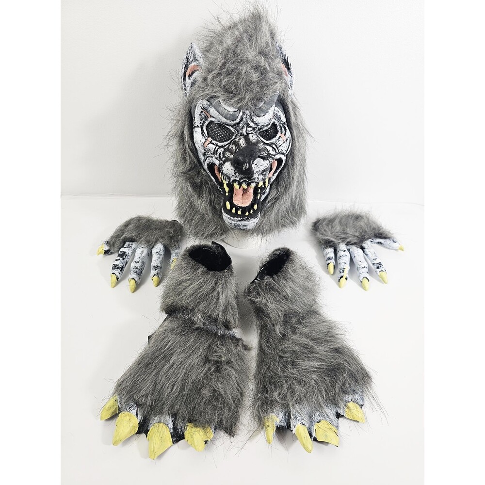 Gray Wolf Children's Small Mask Hand Feet Halloween Cosplay